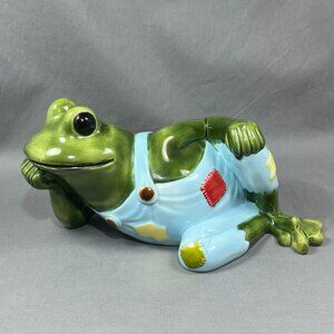 Vtg Arnels Mold Frog Ceramic Pottery Green Figurine Patio Garden Decor Large 70s